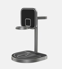 KUXIU 3-Point Power Creative 3-in-1 Magnetic Wireless Charging Stand - Black