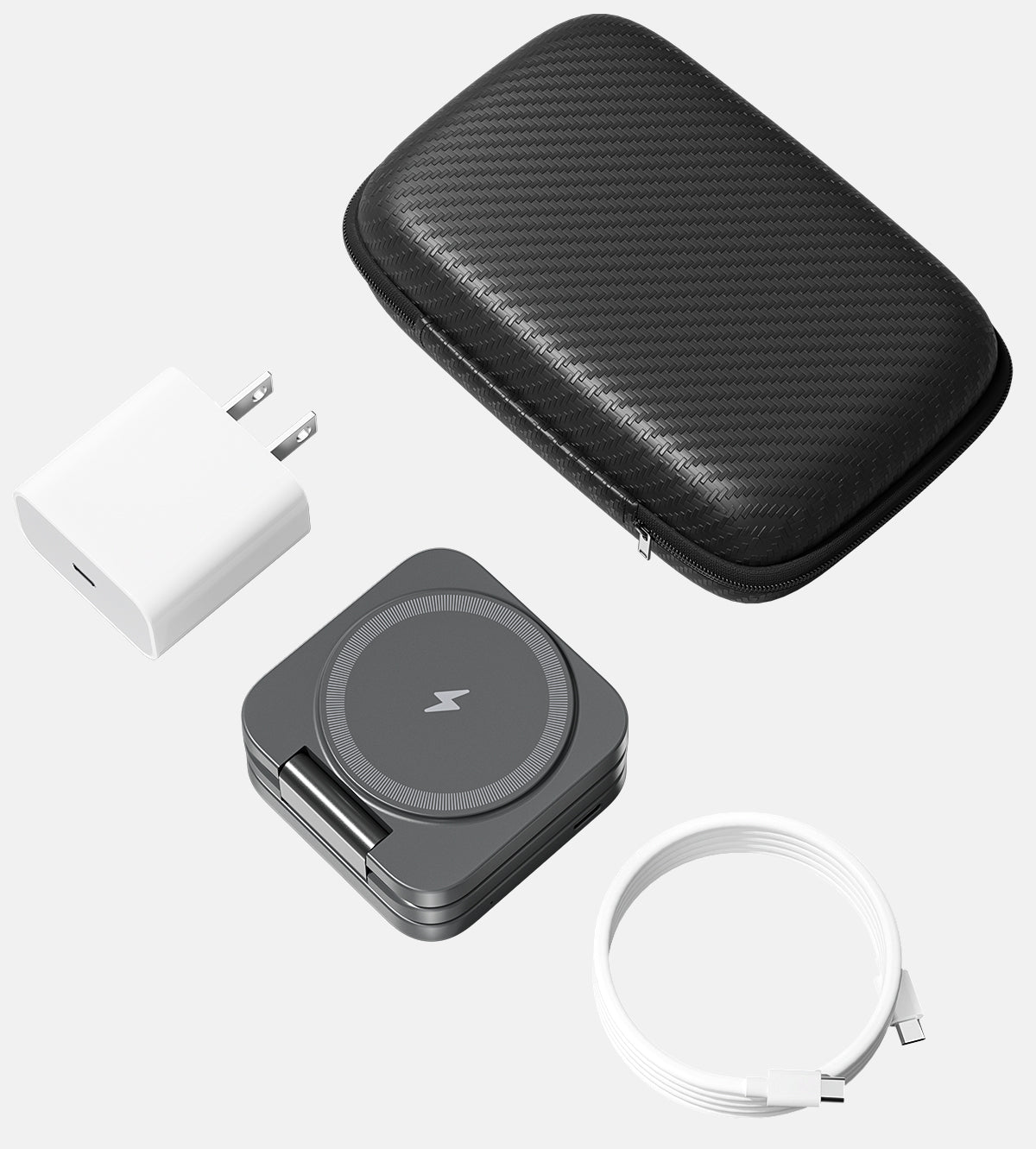 KUXIU X55 3-In-1 Foldable Magnetic Wireless Charger & Stand