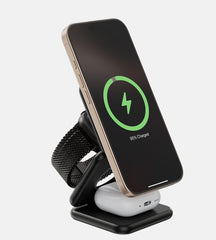 KUXIU X40Q QI2 15W 3-In-1 Foldable Magnetic Wireless Charging Station - Black