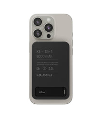 KUXIU K1 15W Fast Charging 3-in-1 MagSafe Power Bank - Black
