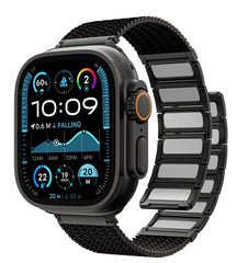 KUXIU Black Stainless Steel Magnetic Apple Watch Band