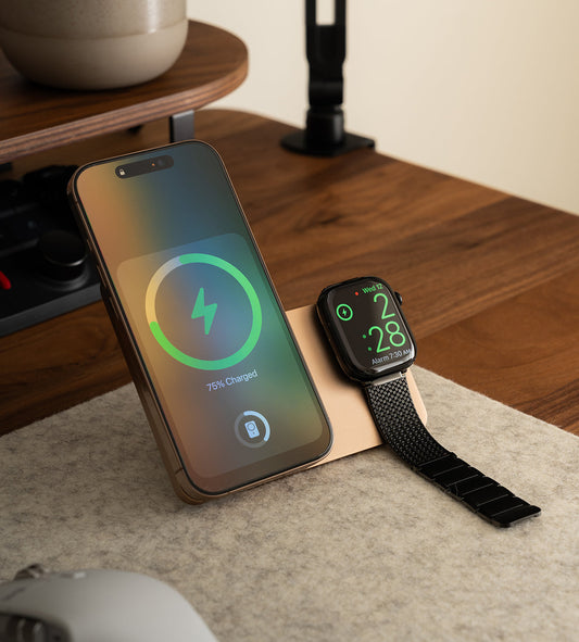 KUXIU K1 15W Fast Charging 3-in-1 MagSafe Power Bank - 5000mAh - Desert Titanium