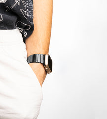 KUXIU Black Titanium Magnetic Apple Watch Band
