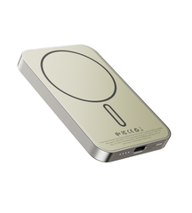 KUXIU S2 Qi2 5000mAh MagSafe Solid-State Power Bank - Natural titanium