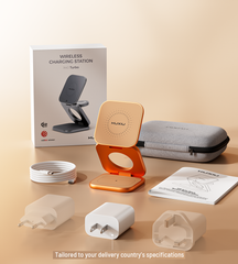 KUXIU X40 Turbo Qi2.2 Certified 25W 3-in-1 MagSafe Foldable Wireless Charging Stand  - Cosmic Orange