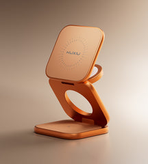 KUXIU X40 Turbo Qi2.2 Certified 25W 3-in-1 MagSafe Foldable Wireless Charging Stand  - Cosmic Orange